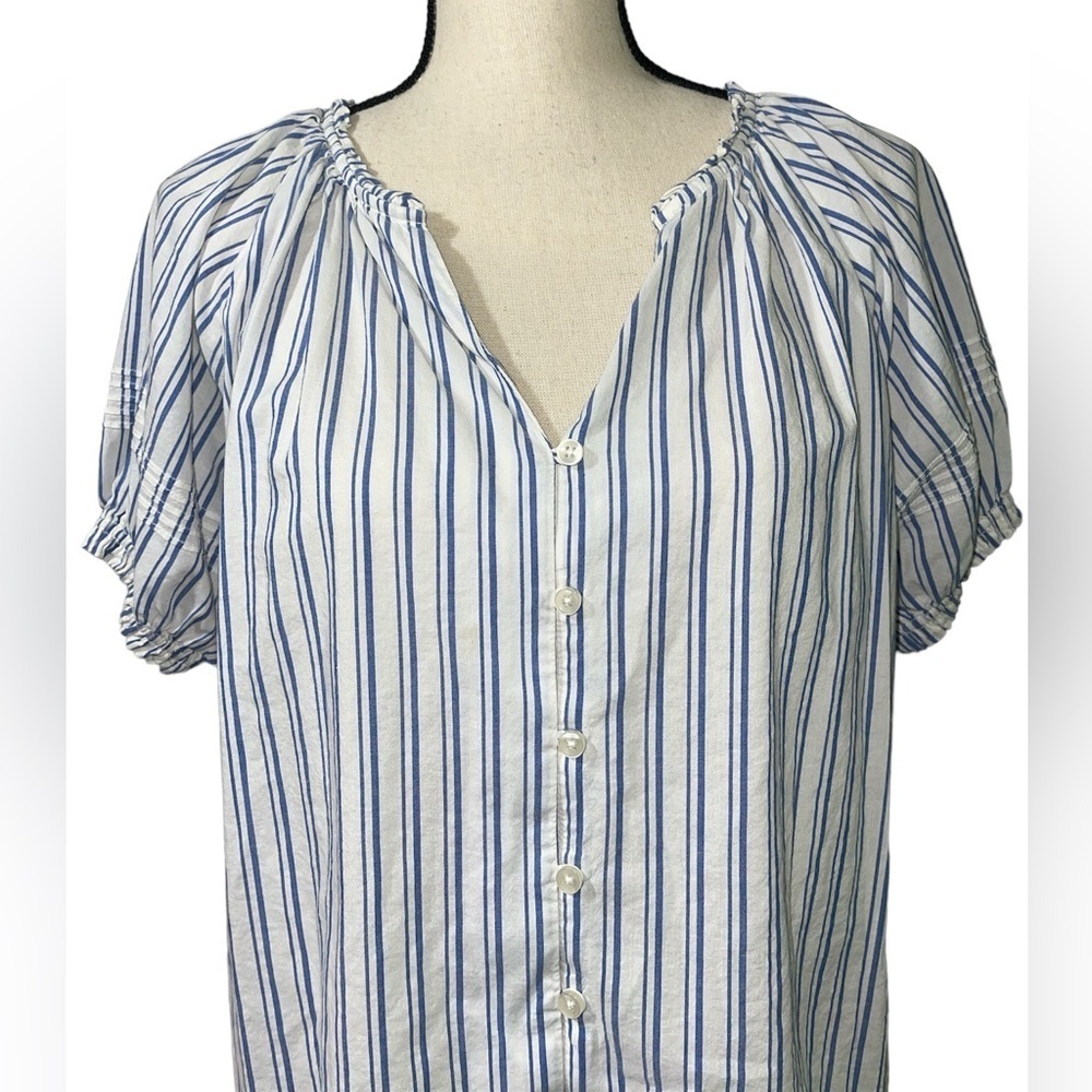 Trovata Birds of Paradise June Blouse in Swim Stripe Sz. Small - Picture 11 of 14